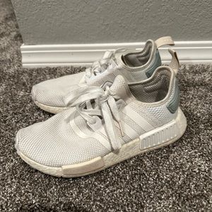 Women’s white Adidas NMDs